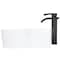 Novatto White Porcelain Vessel Sink with Matte Black Faucet, Drain and Sealer NSFC-01321136MB - alternate 2